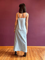 Sara dress with denim effect