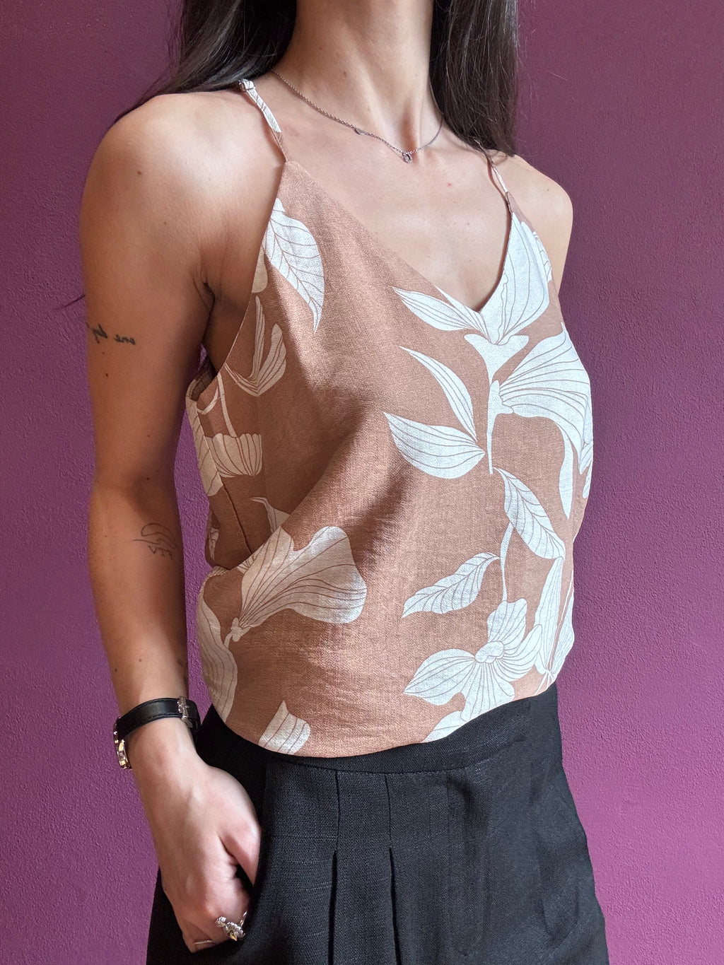 Patterned camisole top