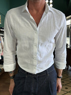 Camicia 100% lino collo Capri