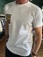 Cotton T-shirt with patterned pocket