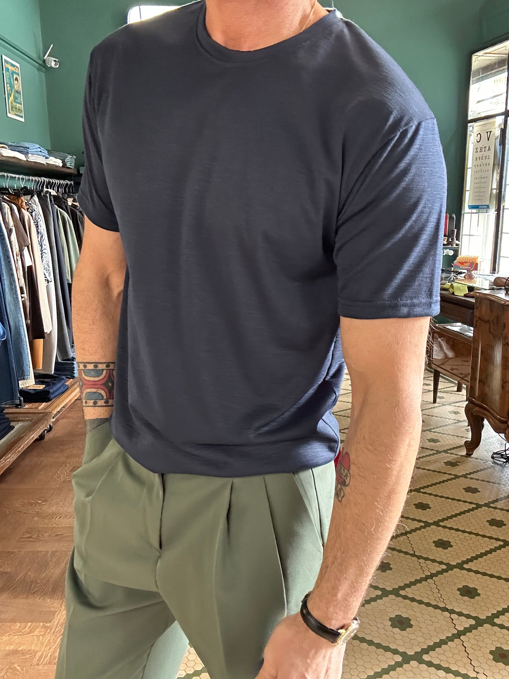 Slub cotton t-shirt