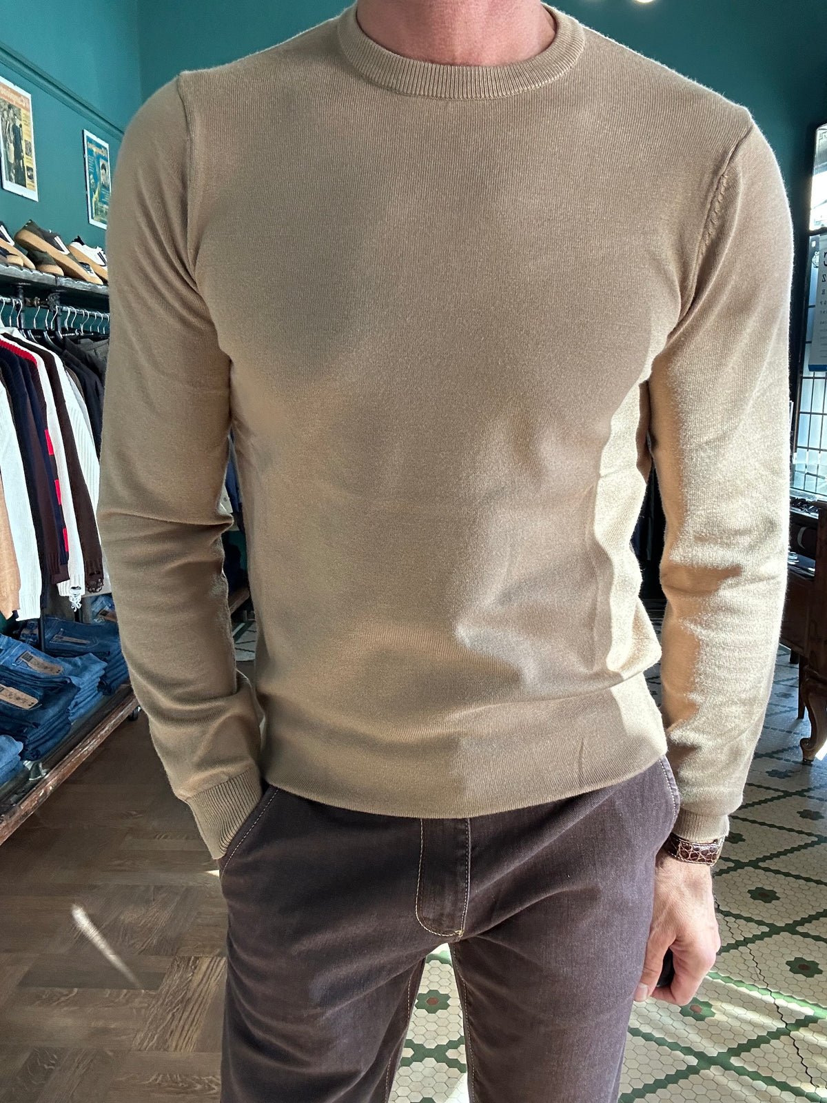 Maglia viscosa girocollo