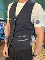 Garry's Earth blue cool wool vest
