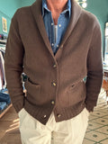 Cardigan sciallato 100% lana Made in Italy