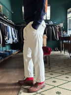 Pantalone velluto roccia con pence