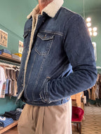 Giubbotto in jeans con interno in sherpa