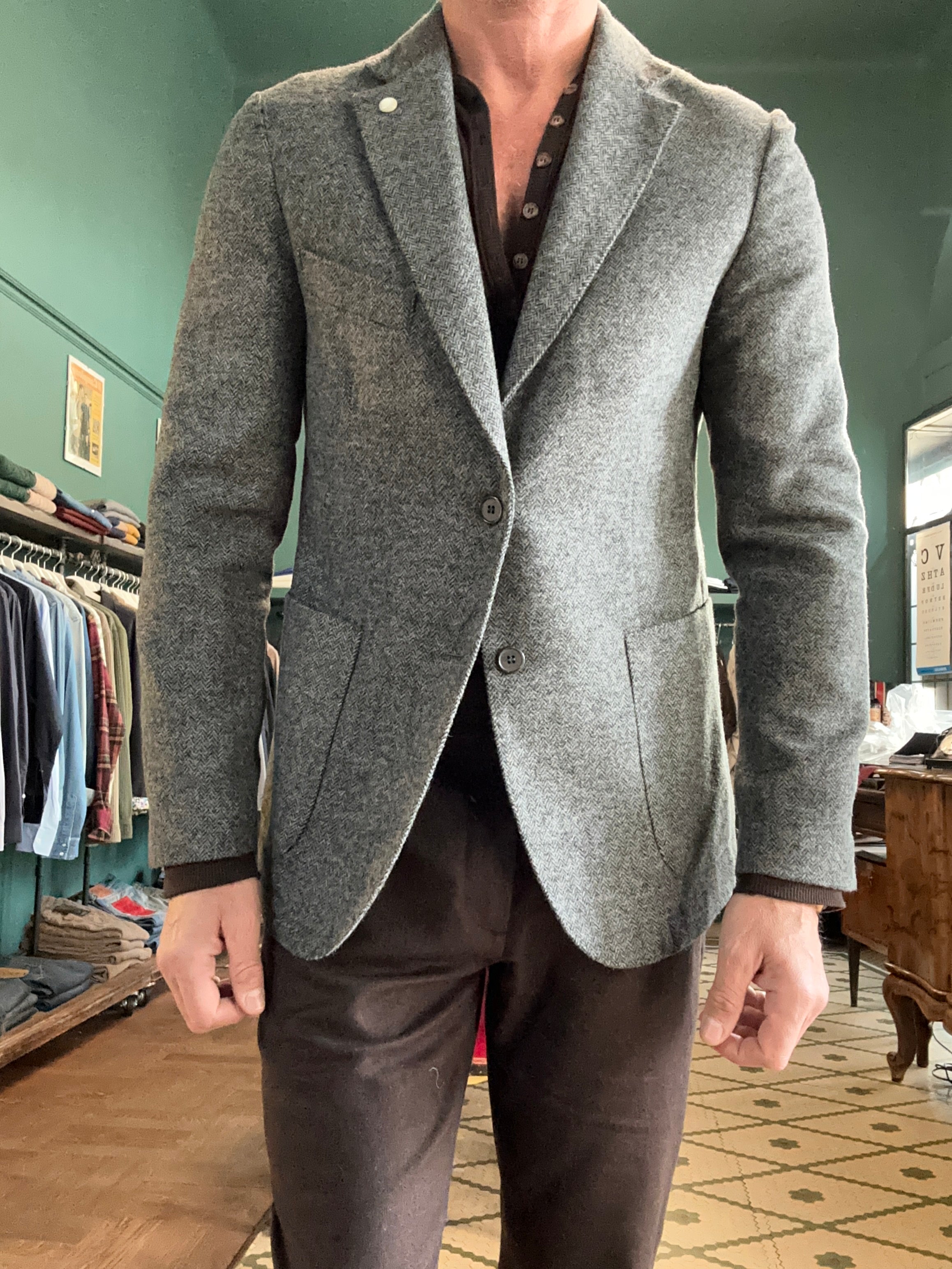 Giacca monopetto spigata