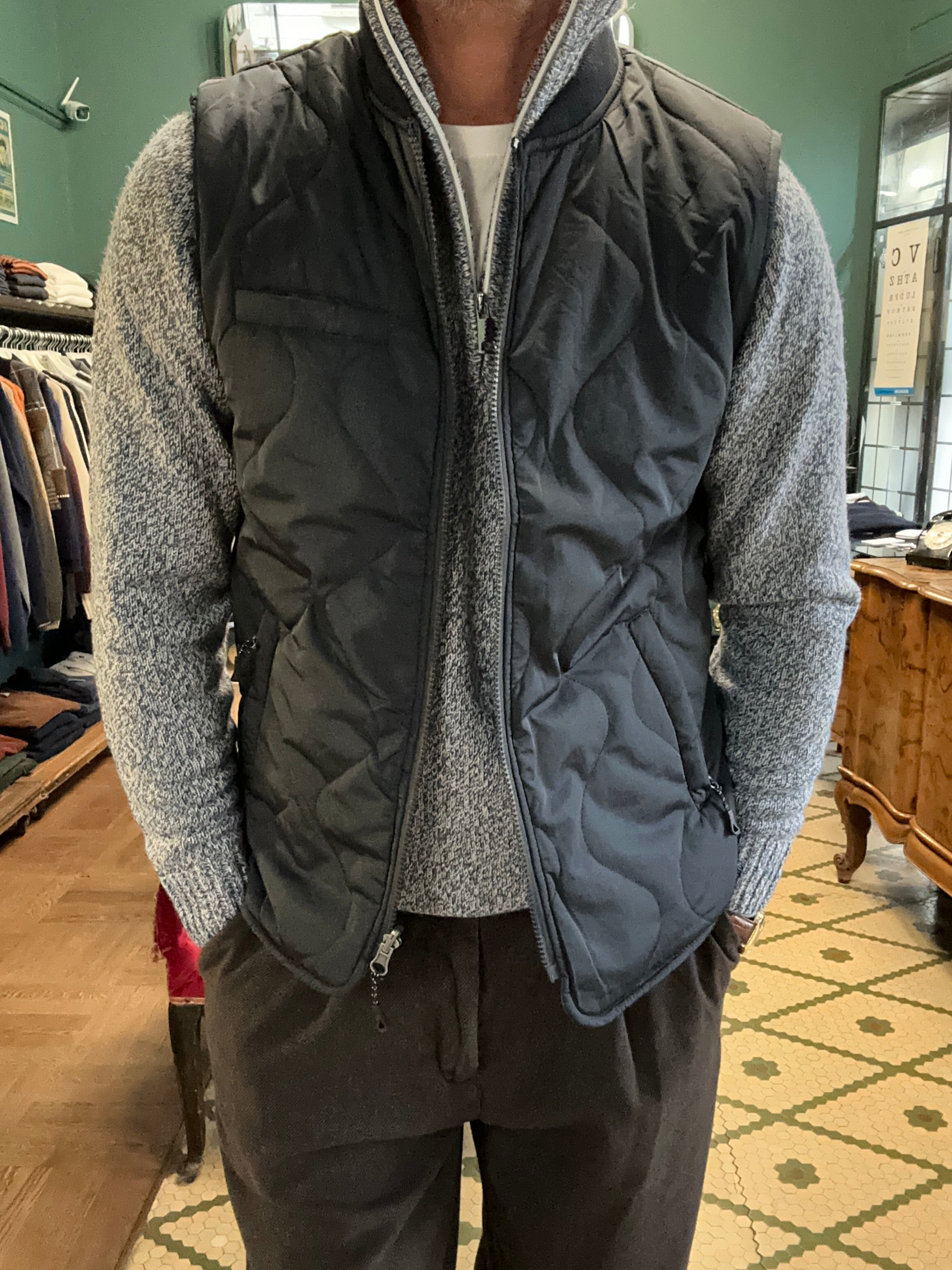 Smanicato reversibile blu