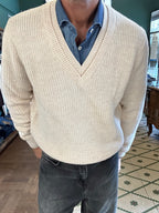 Maglione scollo V