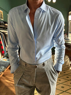 Camicia no stiro misto bambù