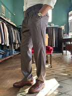 Pantalone Gilmur doppia pence effetto grisaglia