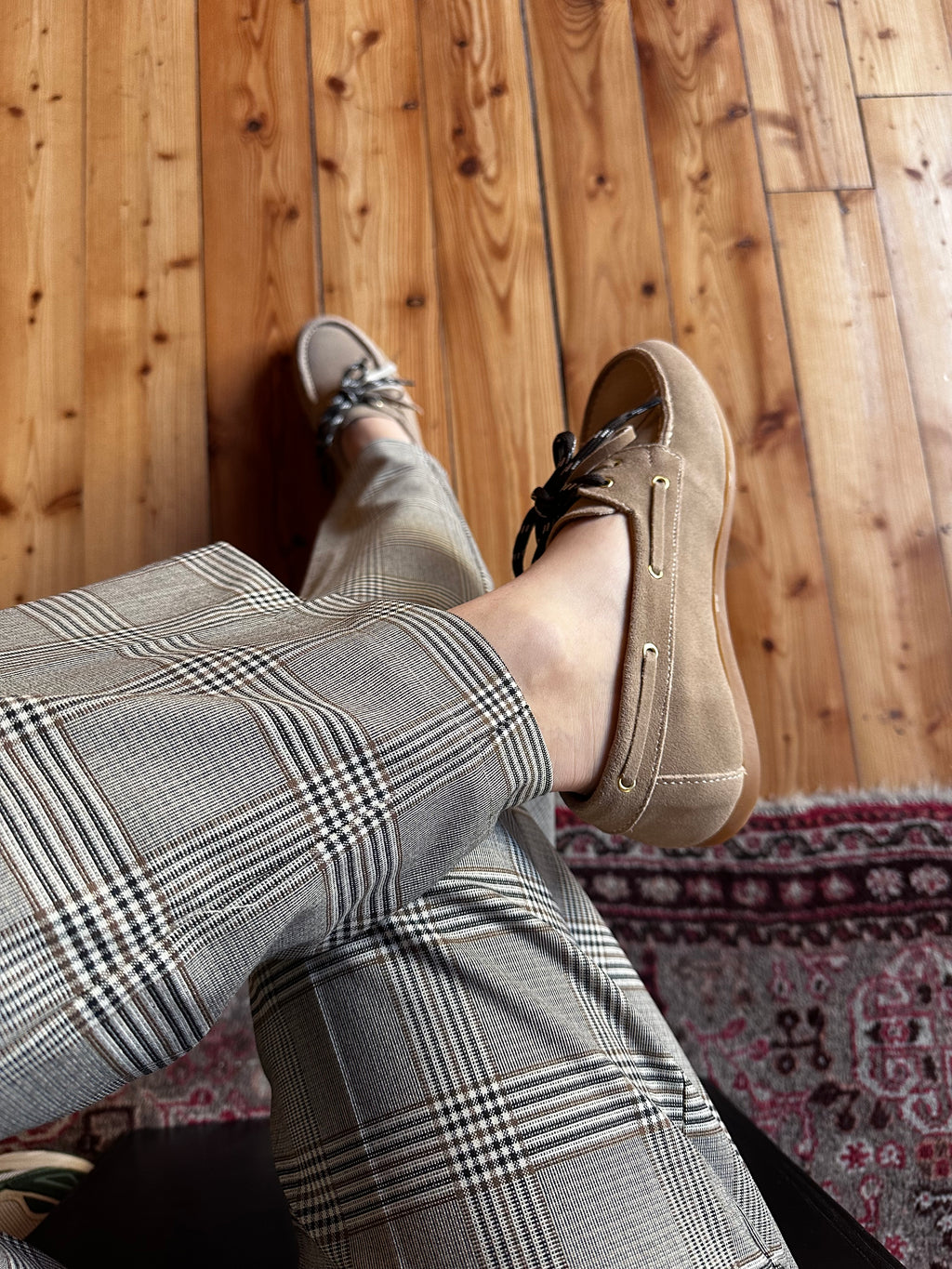 Mocassino scamosciato delavé corda