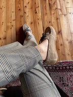 Mocassino scamosciato delavé corda