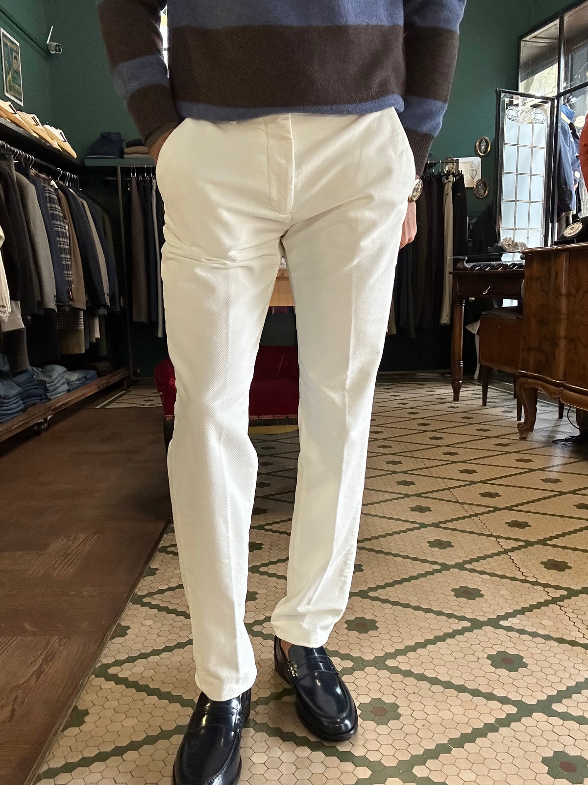 Pantalone Word in fustagno diagonale made in italy
