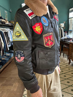 TOP GUN® OFFICIAL SIGNATURE SERIES LEATHER JACKET 1.0 WITH REMOVABLE MOUTON COLLAR