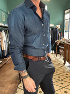 Camicia Sam chambray scuro