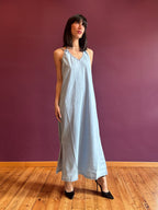 Sara dress with denim effect