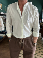 Camicia coreana in mussola di cotone