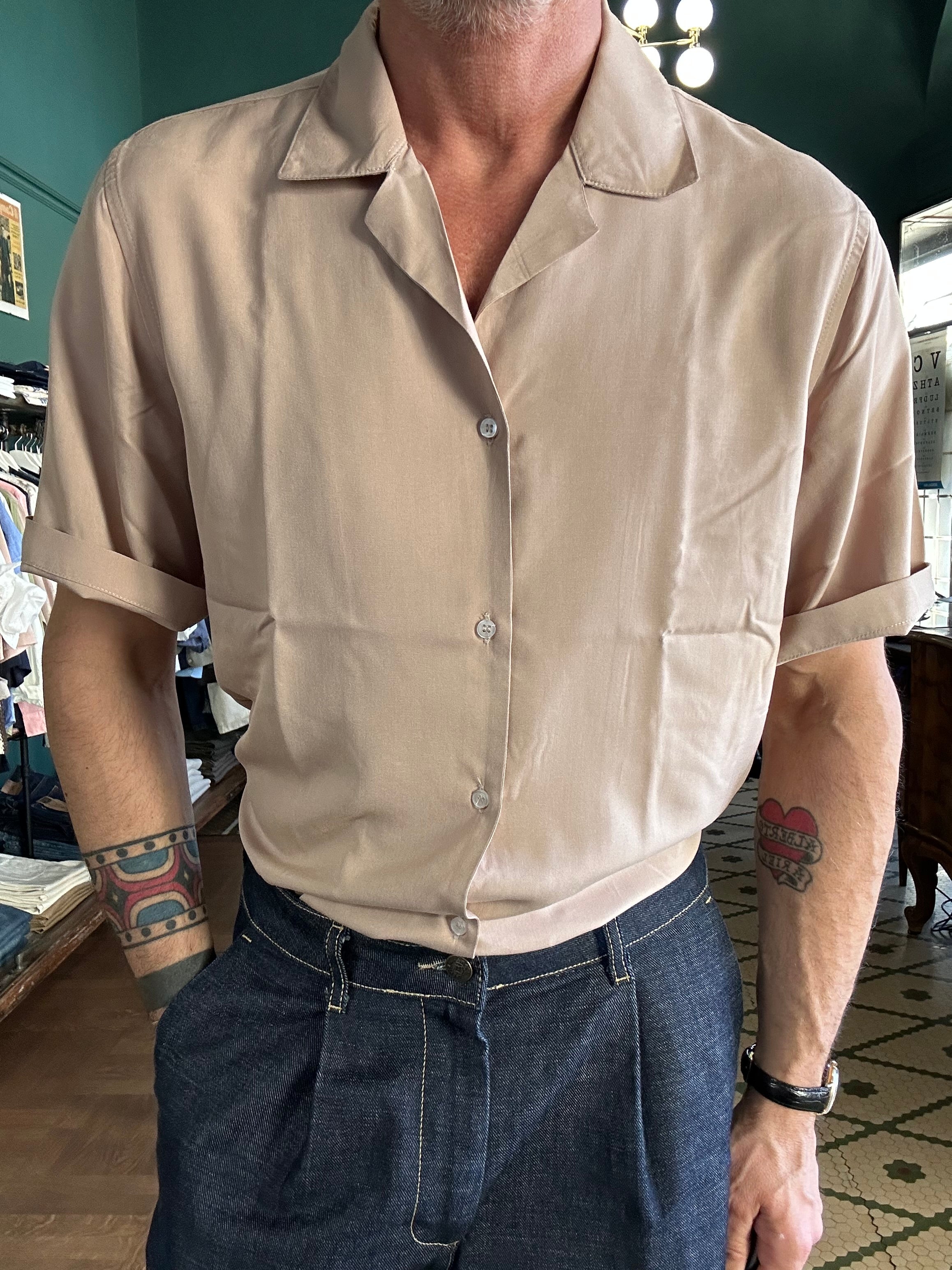 Camicia mezza manica in viscosa