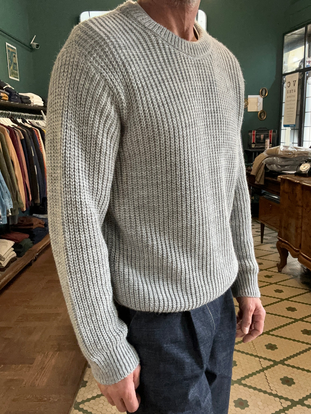 Englischer Rippstrickpullover