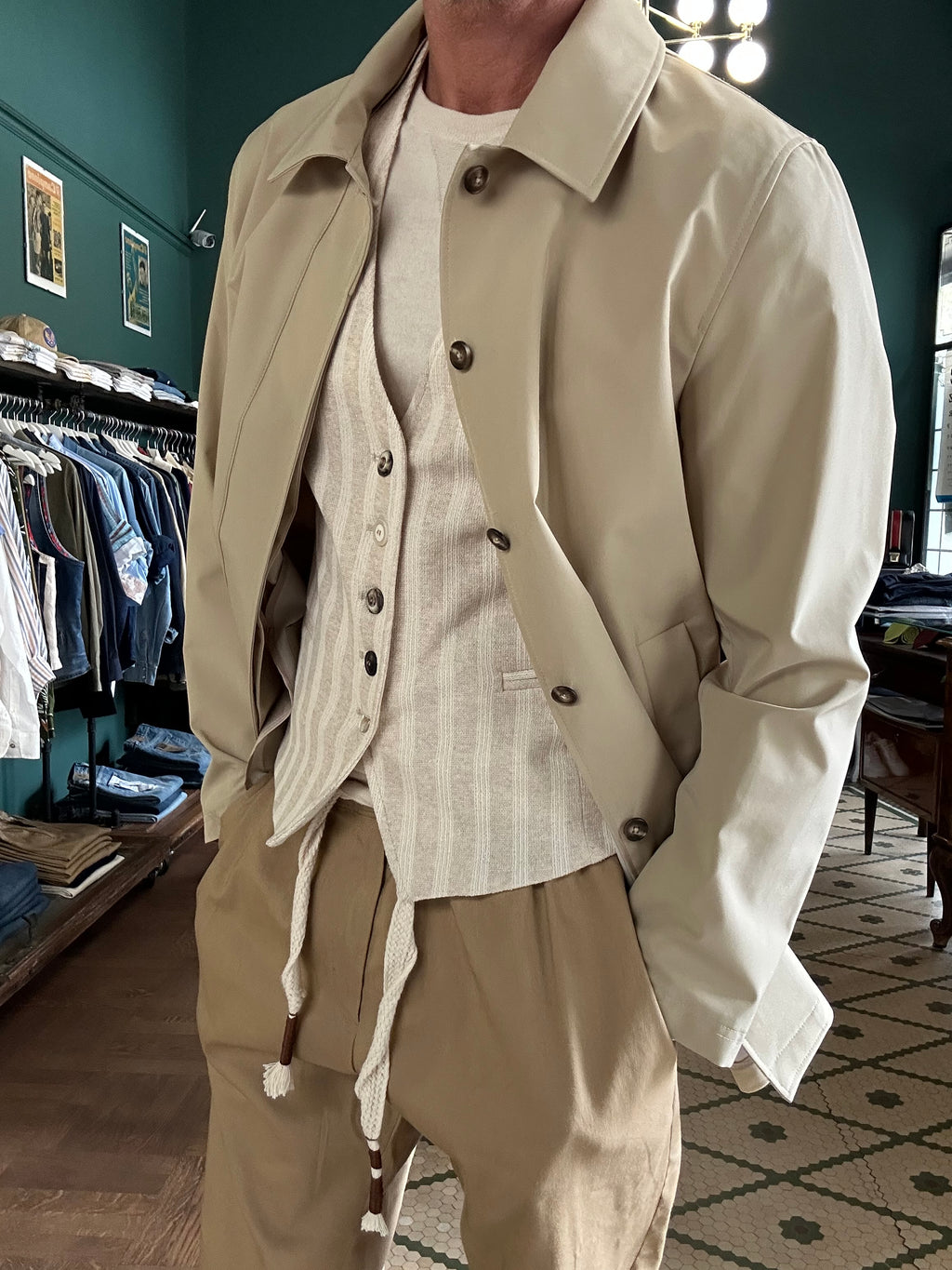 Waterproof trench coat