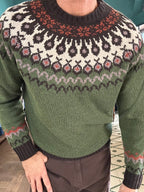 Maglione Jacquard misto lana