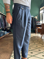 Pantalone Carrot doppia pence mistolana made in Italy