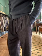 Pantalaccio loose fit effetto denim ciniglia