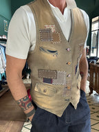Garry's Earth waistcoat with patch
