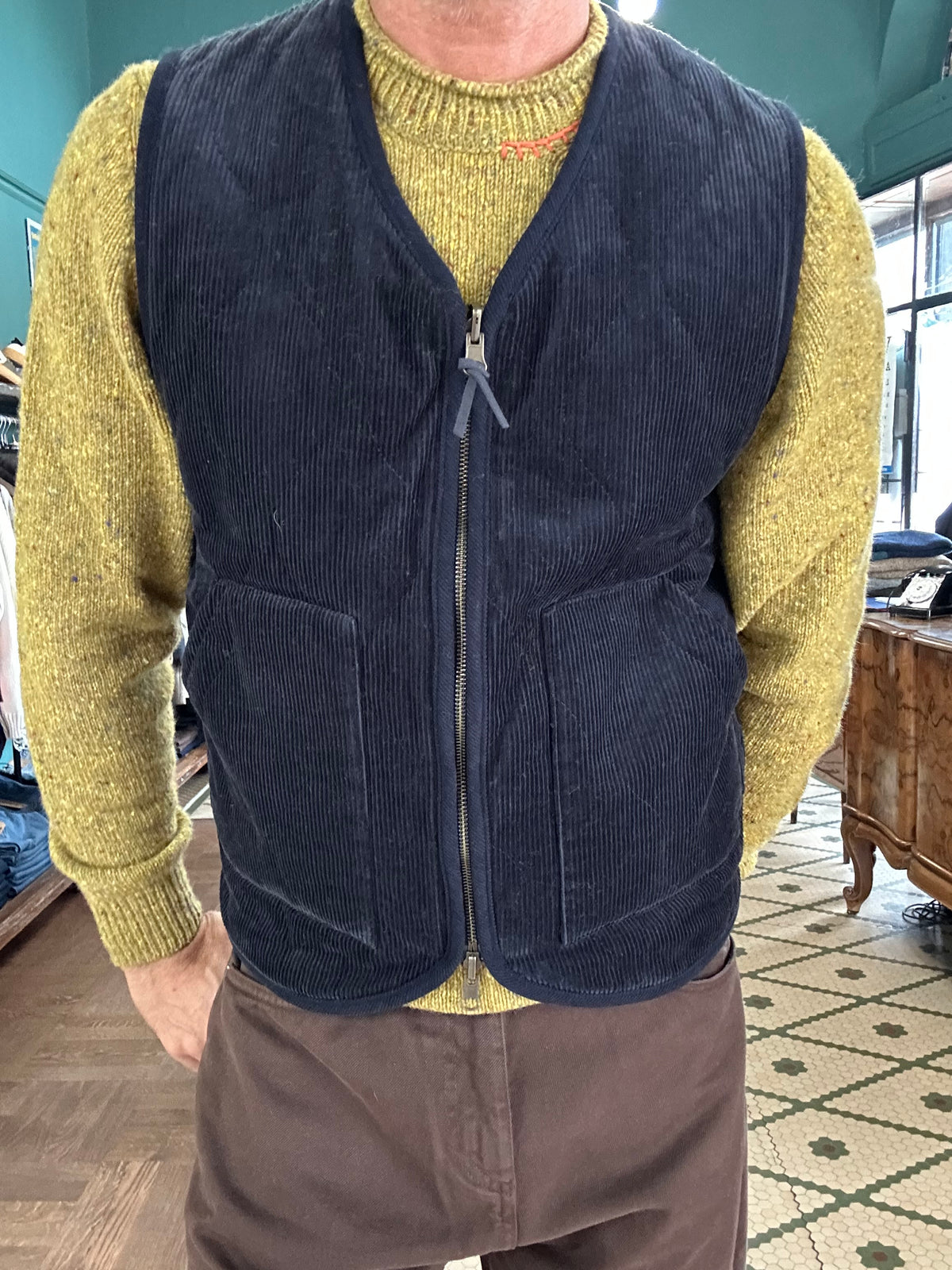 Gilet full zip velluto navajo reversibile inthebox