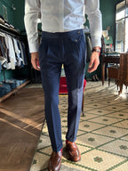 Pantalone pence chambray