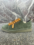 Panchic basse in suede verde militare e marrone zucchero