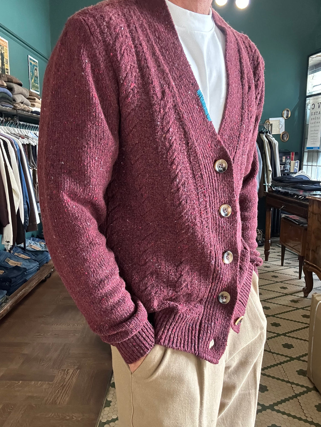 Cardigan bottonato Koon misto lana
