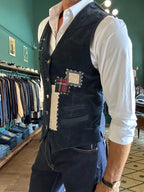 Gilet in fustagno con patch Garry’s Earth