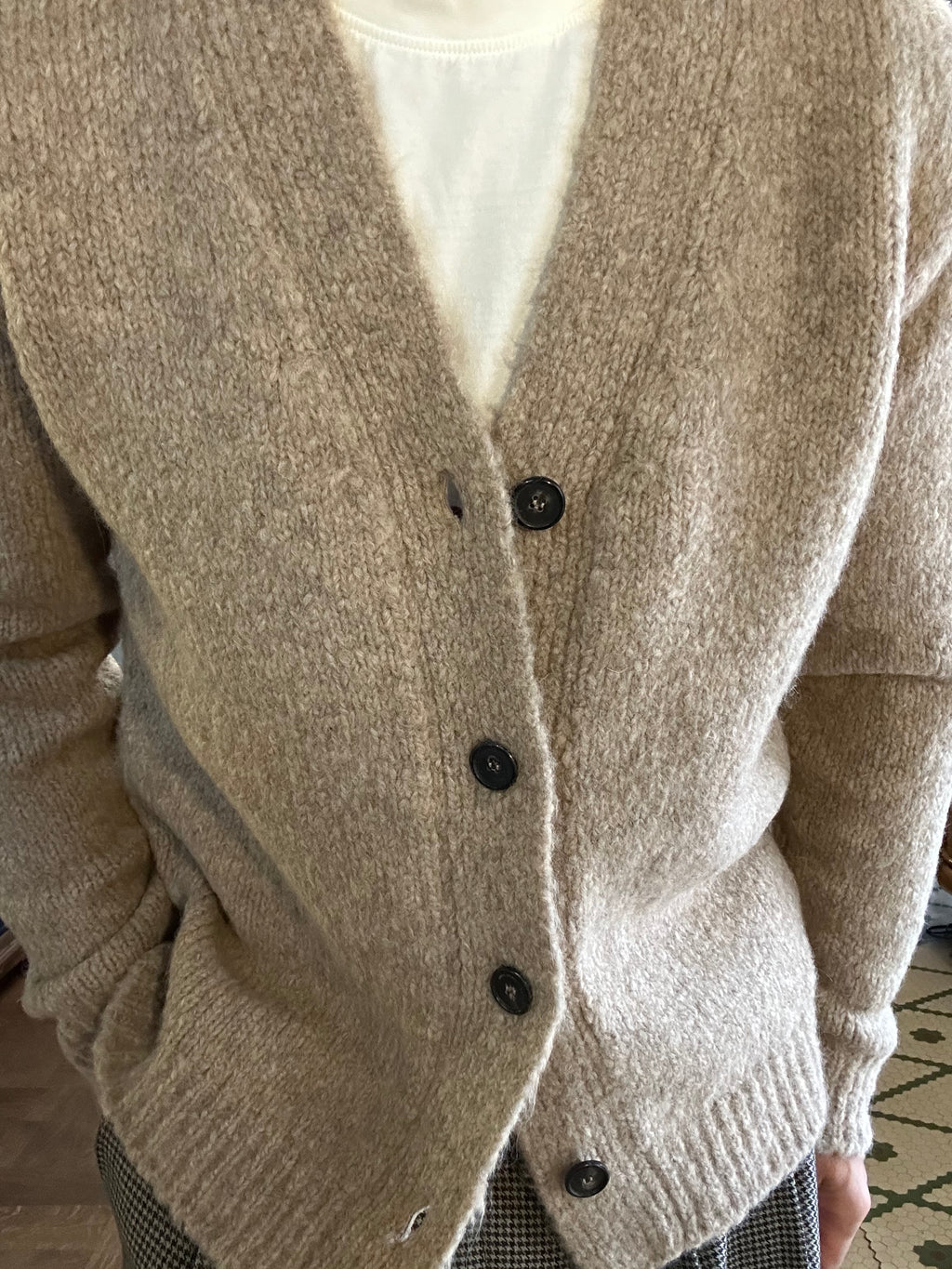 Cardigan misto lana e alpaca