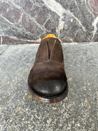 francesina senza stringhe testa di moro in suede