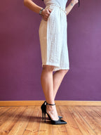 Jorts effetto lino con cintura