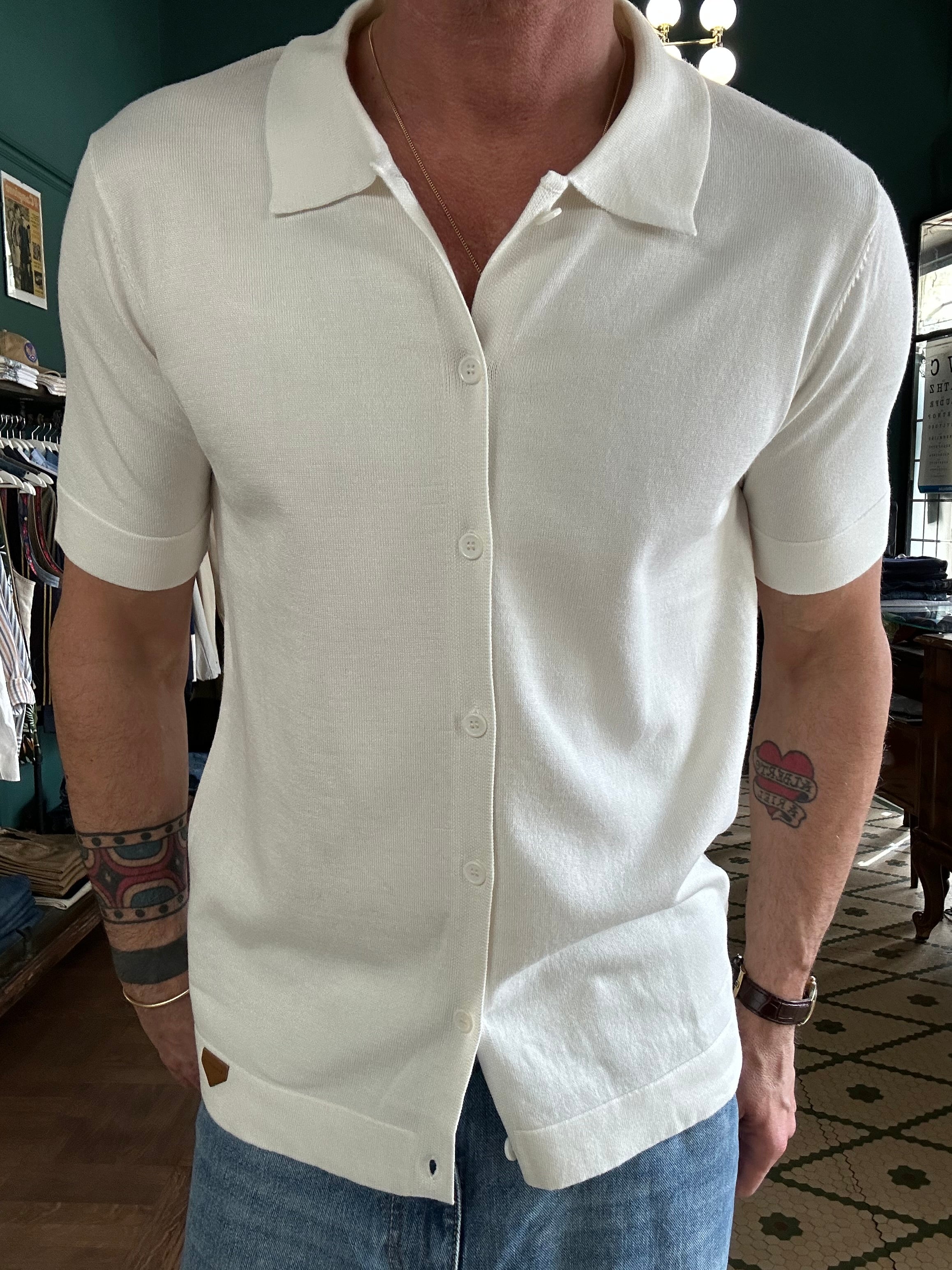 Knitted polo shirt