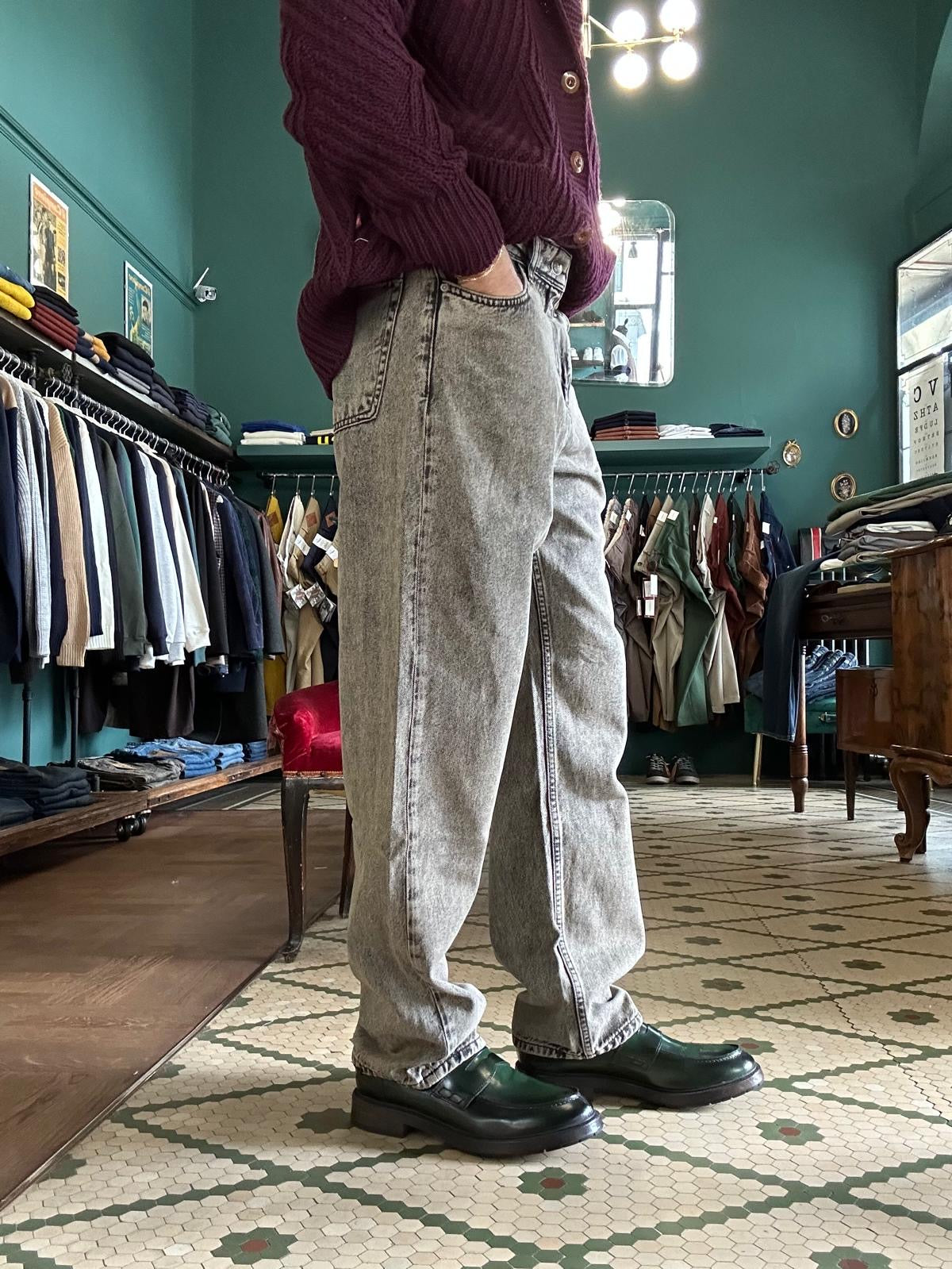 jeans cleveland wide fit lavaggio grigio