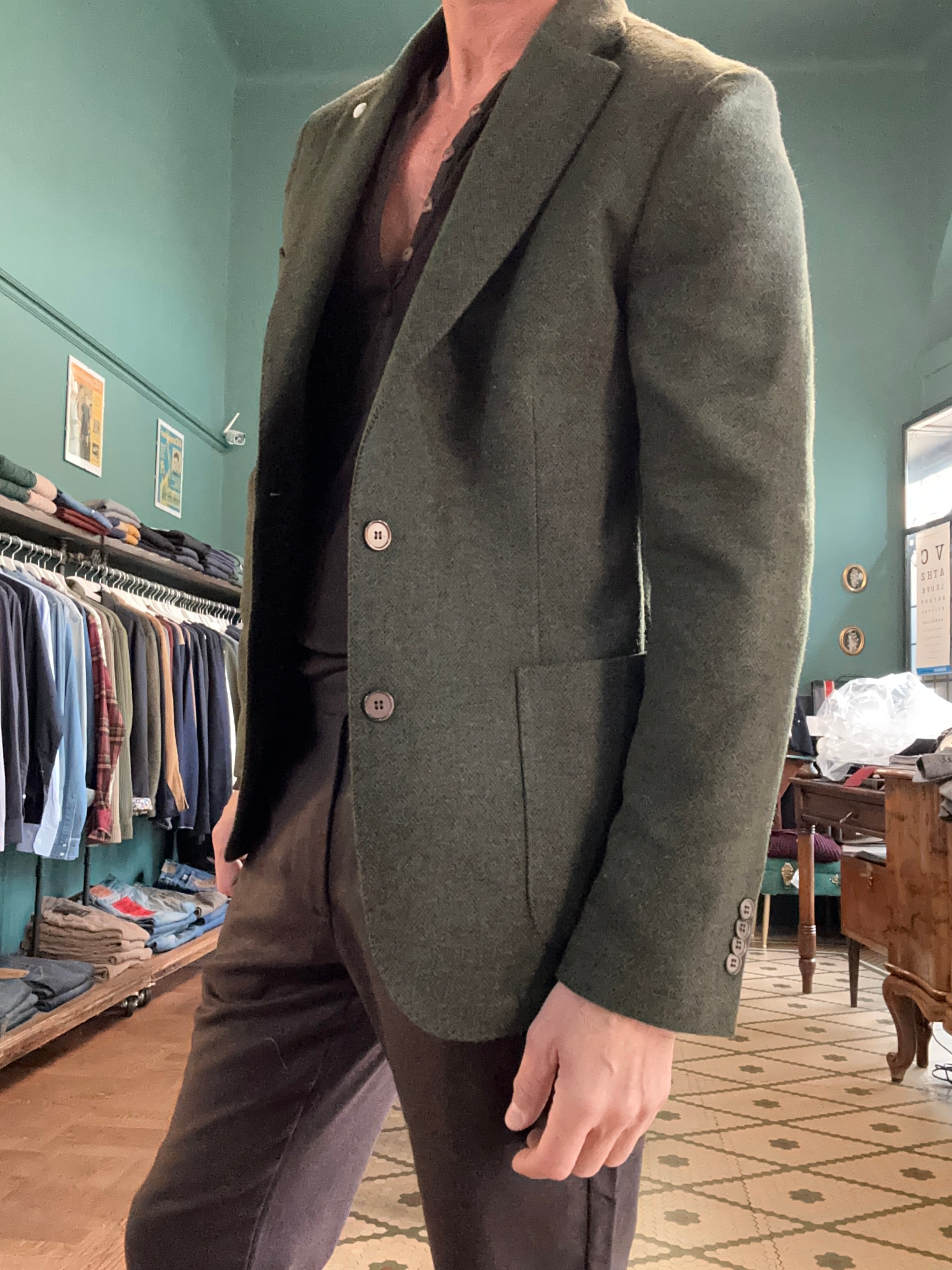 Giacca monopetto spigata