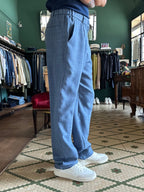 Mottled fabric trousers