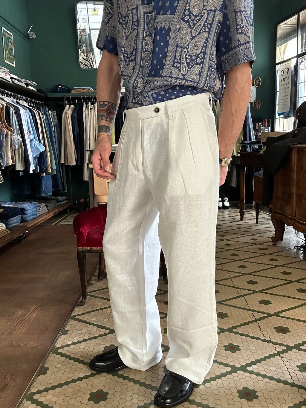 Pantalone Yan Simmon Vardar misto lino spigato