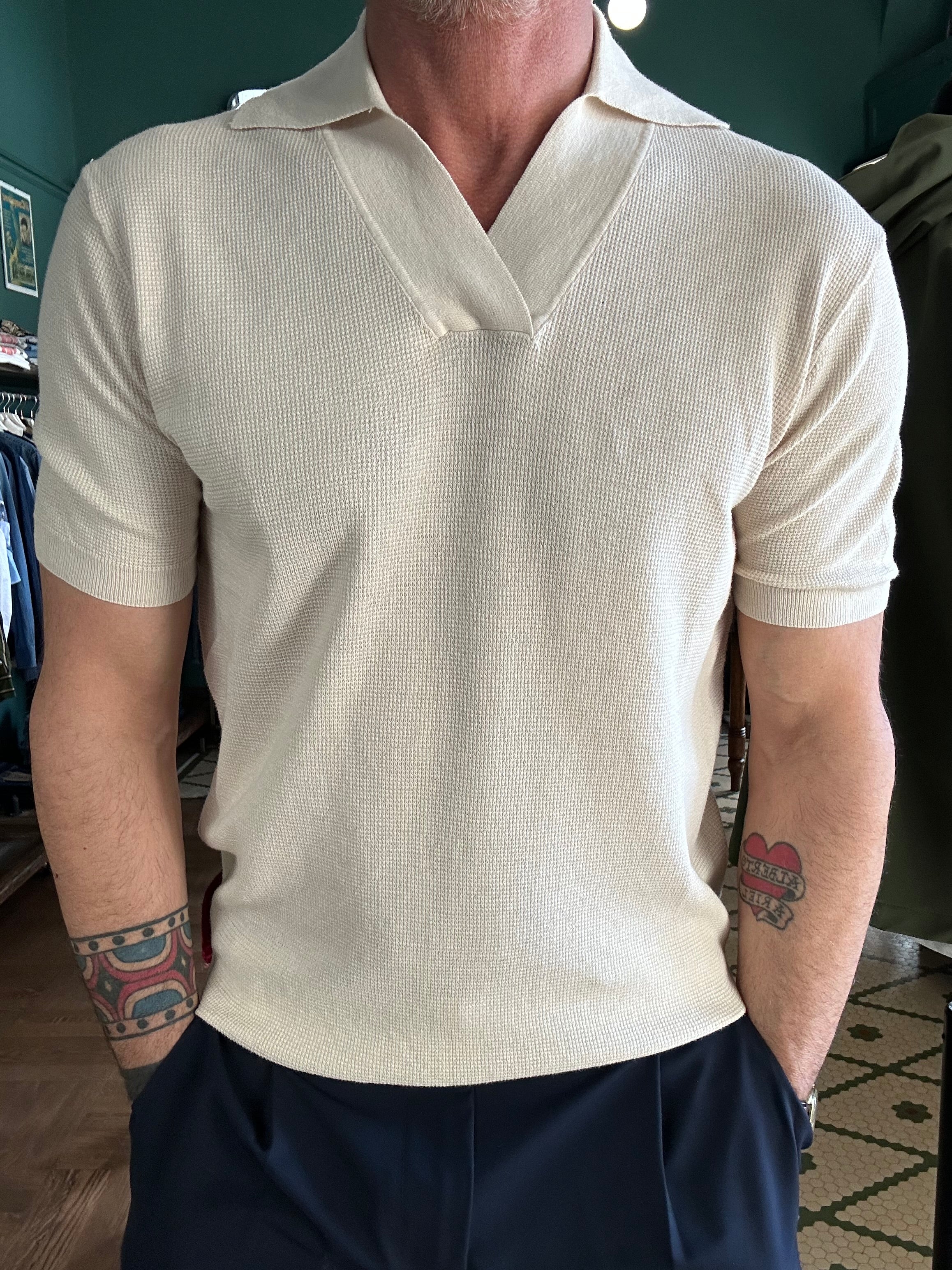 Polo maglina in cotone operato