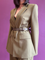 Pistachio belted jacket