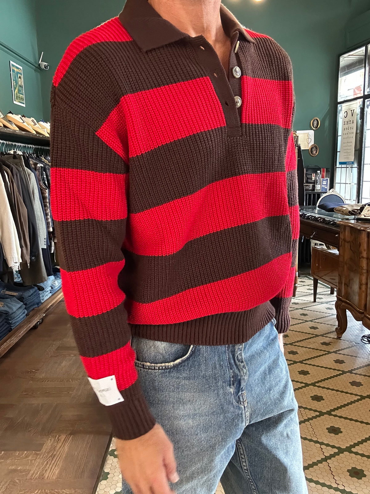 Polo rigata 3 bottoni