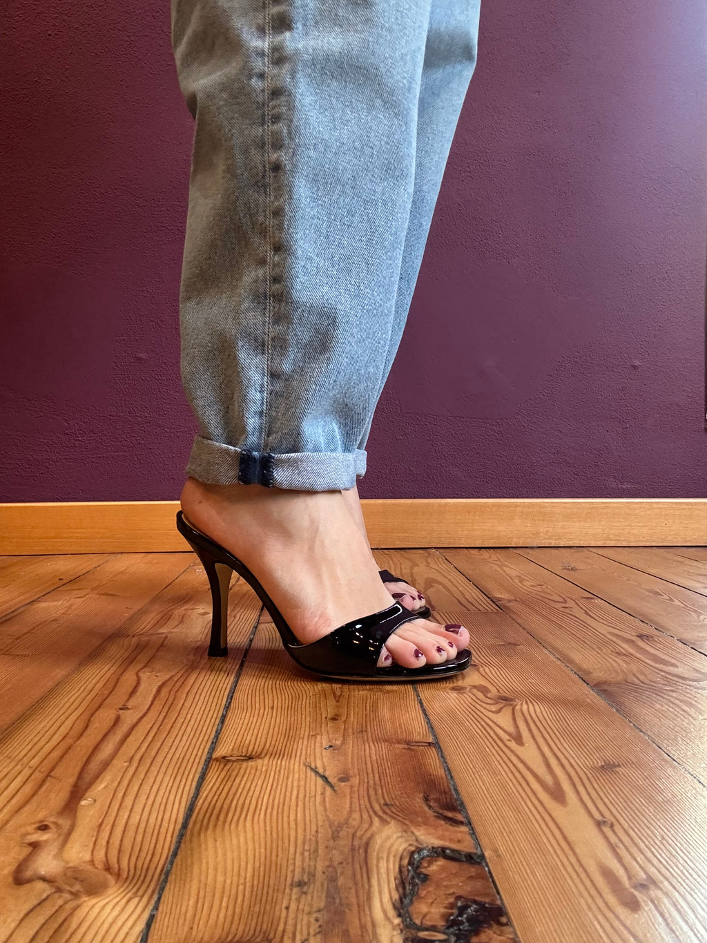 Lefabian slipper with heel