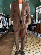 Abito doppiopetto marrone Made in italy