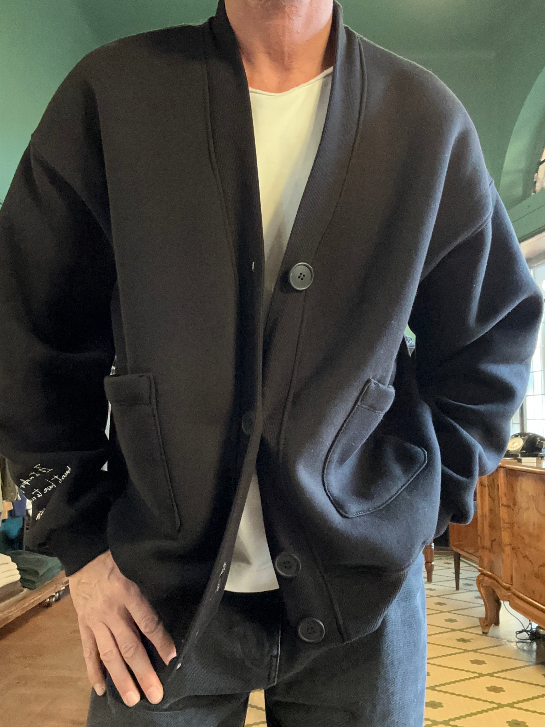 Cardigan felpa oversize