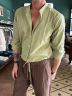 Camicia coreana in mussola di cotone