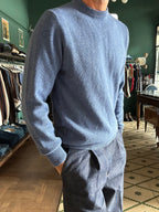 Maglione girocollo misto lana e cashmere
